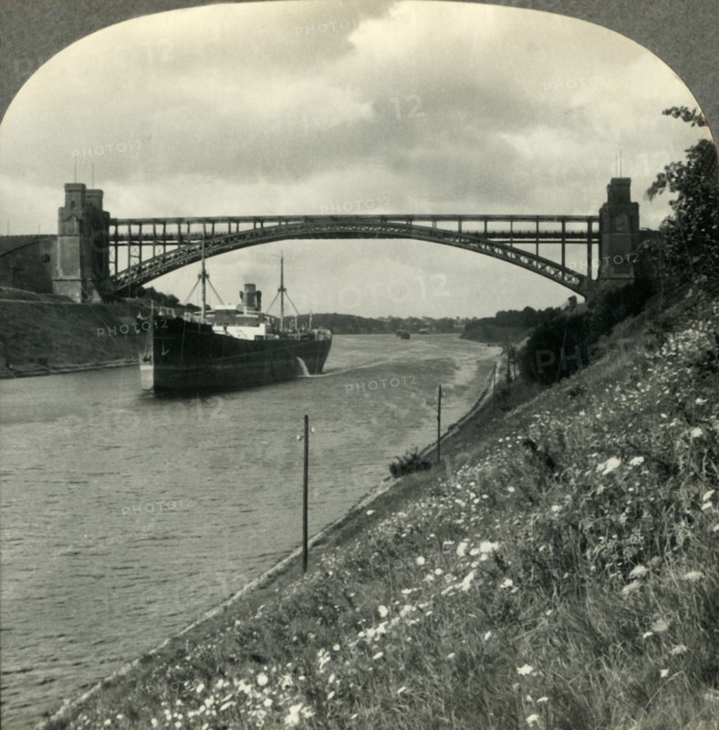 'The Kiel Ship Canal Connecting the Baltic and North Seas, Kiel, Germany', c1930s. Creator: Unknown.