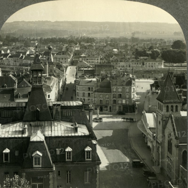 'Chateau-Thierry, France, Today - Looking South from the Ramparts of the Chateau', c1930s. Creator: Unknown.