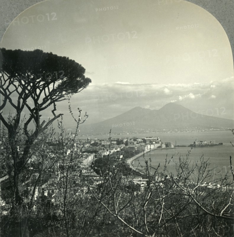 'Vesuvius and Beautiful Naples from Posilipo Heights, Italy', c1930s. Creator: Unknown.
