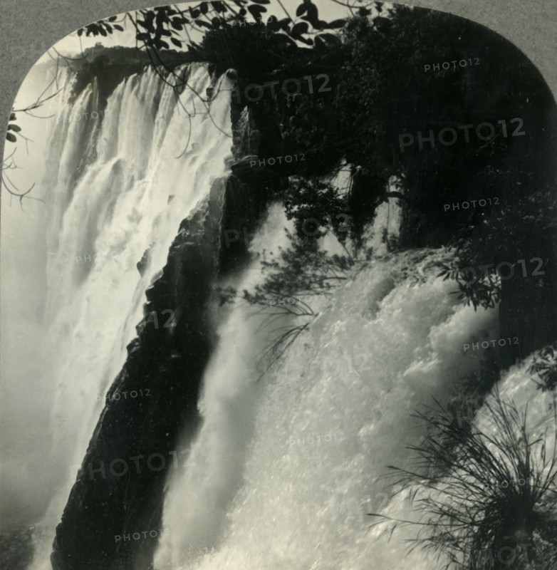 'Victoria Falls Making a 343-Foot Plunge, Rhodesia, South Africa', c1930s. Creator: Unknown.