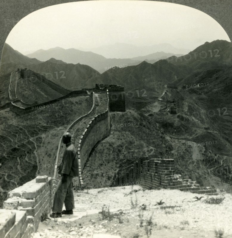 'The Great Wall of 10,000 Li - in the Rugged Hills near Nankow Pass, China', c1930s. Creator: Unknown.