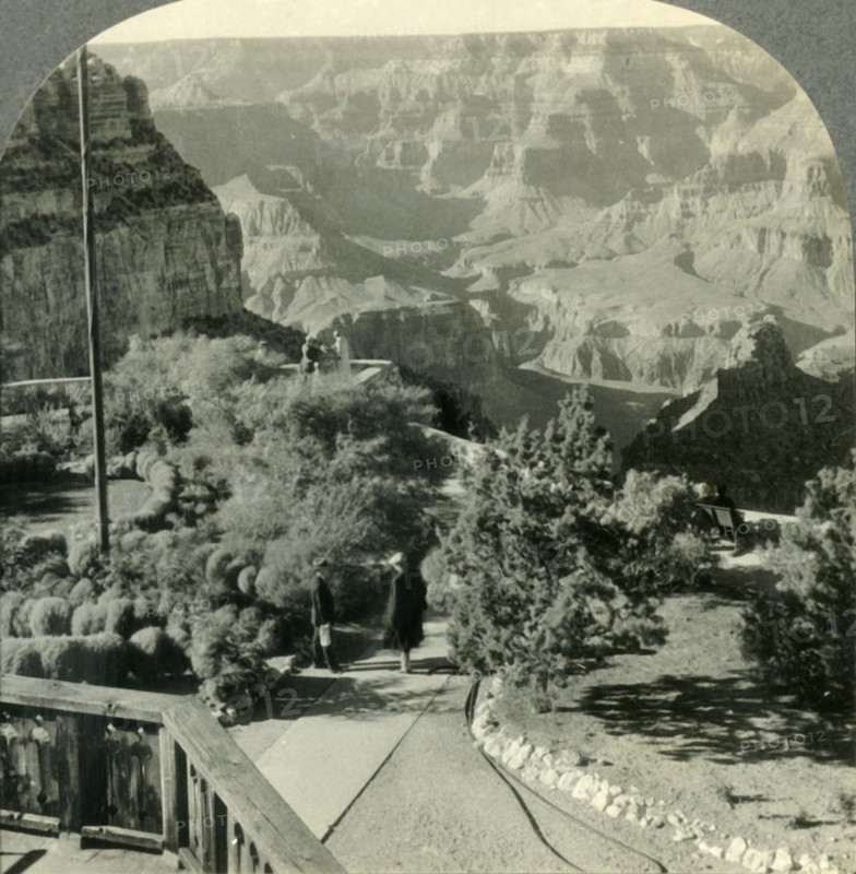 'A Sublime Spectacle - Across the Canyon from El Tovar on South Rim, Grand Canyon Nat. Park', c1930s Creator: Unknown.