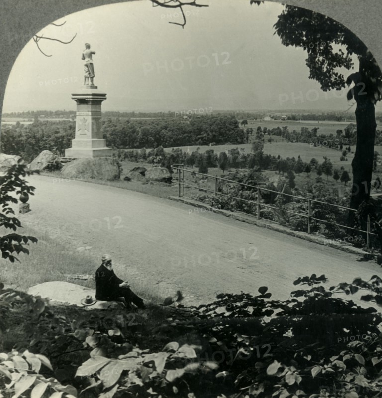 'From Little Round Top, Looking across Wheat Field, Gettysburg, Pa.', c1930s. Creator: Unknown.