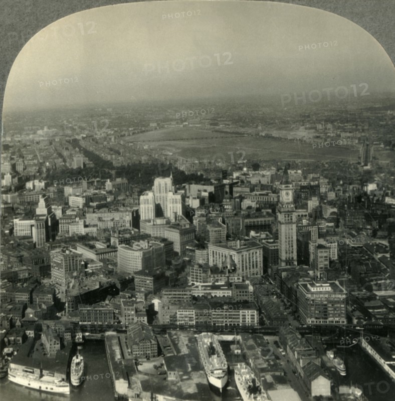 'View over Boston, Mass., from an Airplane', c1930s. Creator: Unknown.