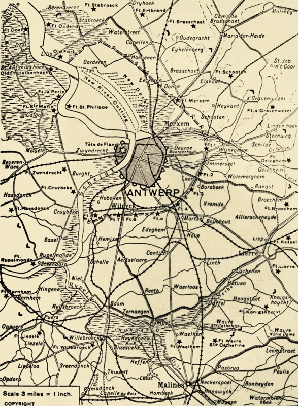 The District Round Antwerp', 1915. Creator: Unknown.