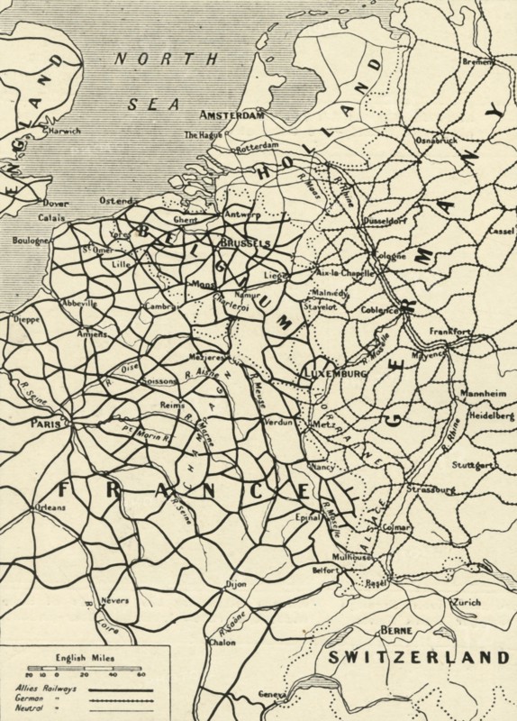 'Railway Systems of the Allies and Germany', 1916. Creator: Unknown.