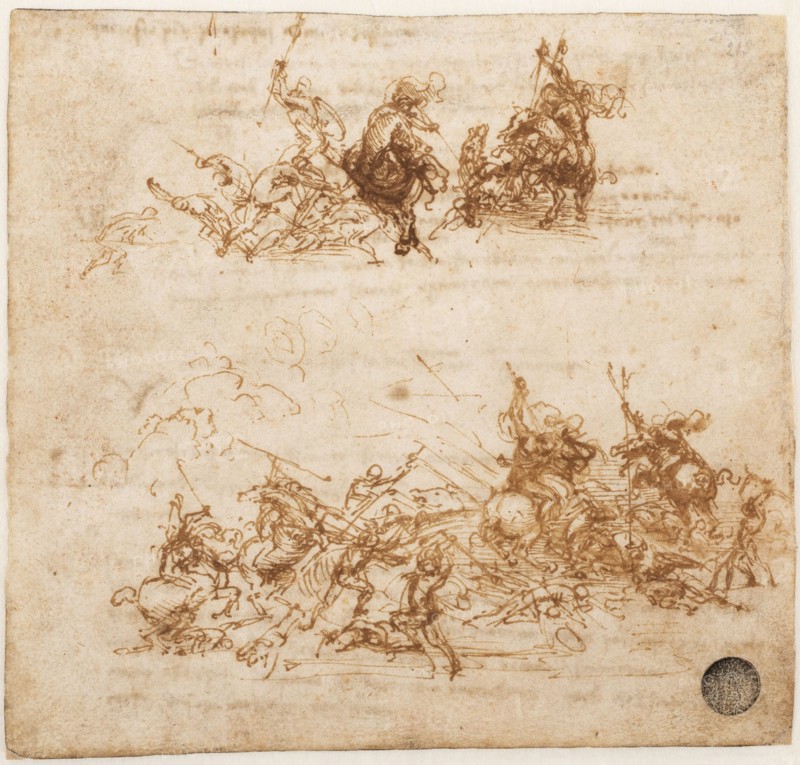 Study for the Battle of Anghiari, ca 1503-1504. Creator: Leonardo da Vinci (1452-1519).