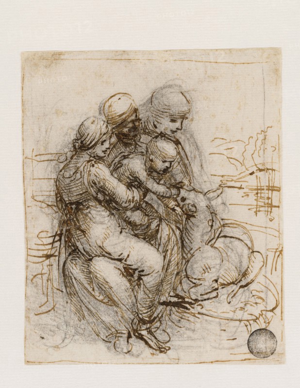 The Virgin and Child with Saint Anne (Anna Metterza), c. 1501. Creator: Leonardo da Vinci (1452-1519).