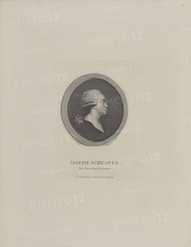 Portrait of the composer Joseph Schuster (1748-1812) , 1811. Creator: Gottschick, Johann Christian Benjamin (1776-1844).
