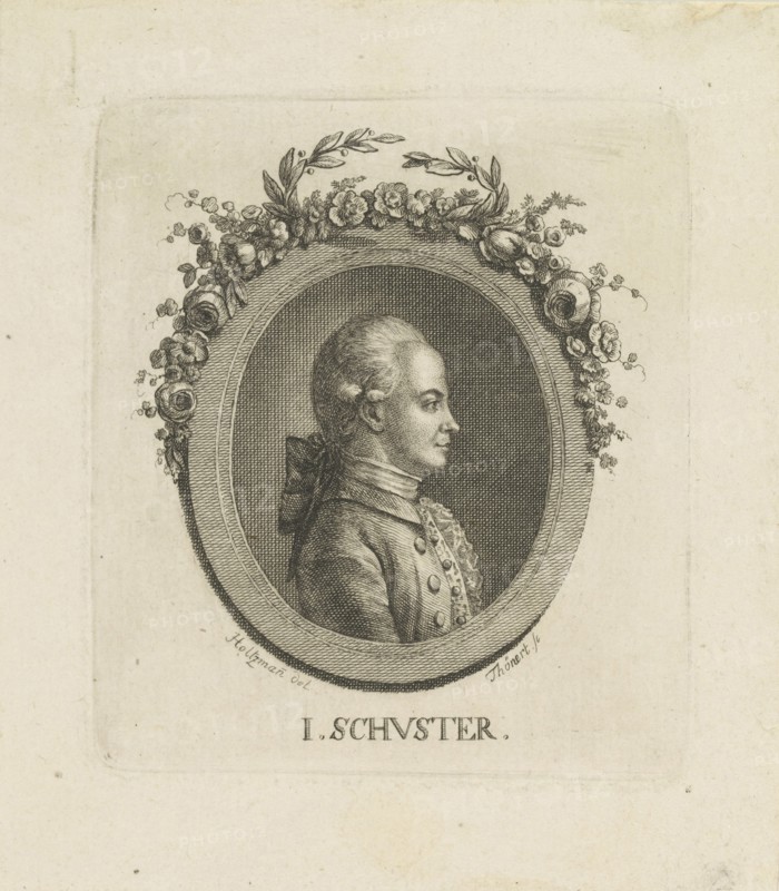 Portrait of the composer Joseph Schuster (1748-1812) , c. 1790. Creator: Thoenert (Thönert), Medardus (1754-1814).