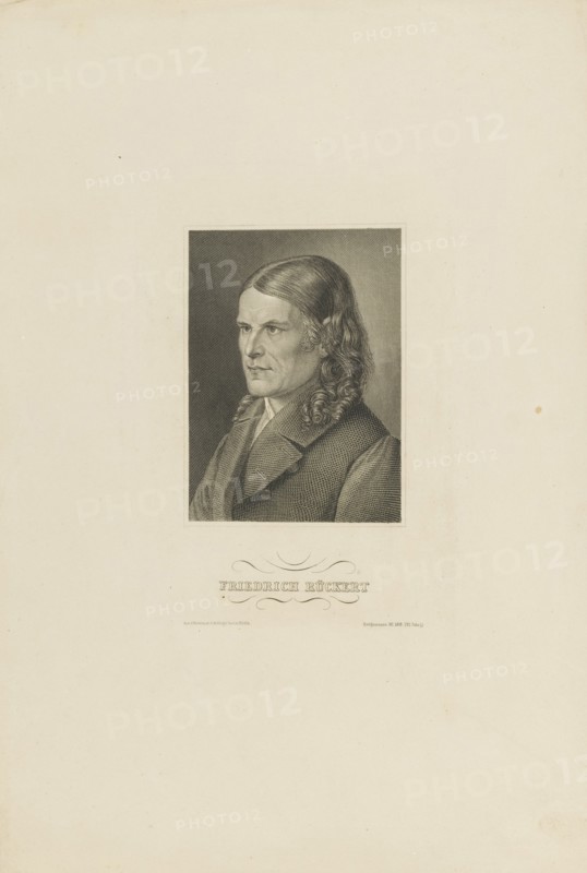 Portrait of Friedrich Rückert (1788-1866) , ca 1845. Creator: Anonymous.