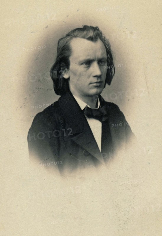 Portrait of the composer Johannes Brahms (1833-1897), ca 1863. Creator: Löwy, Josef (1834-1902).