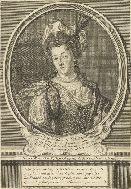 Portrait of Madeleine de Scudéry (1607-1701), c. 1710. Creator: Desrochers, Étienne-Jehandier (1668-1741).