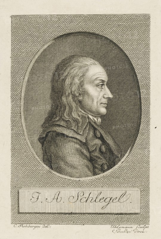 Johann Adolf Schlegel (1721-1793) , c. 1790. Creator: Uhlemann, Christian Friedrich Traugott (1765-1857).