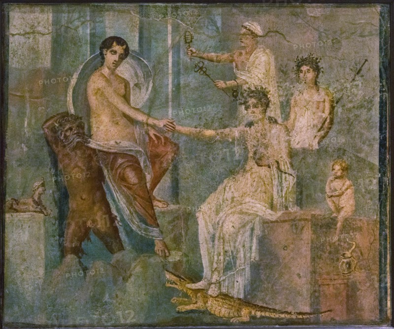 Jupiter and Io, 1st H. 1st cen. AD. Creator: Roman-Pompeian wall painting.