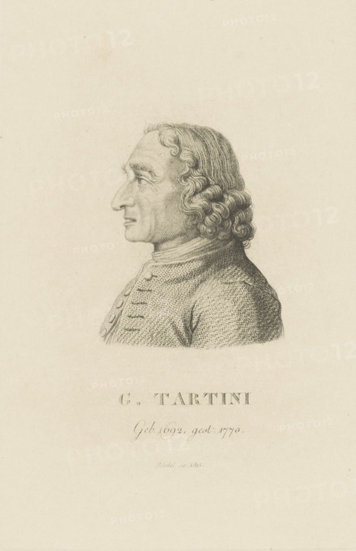 Portrait of the violinist and composer Giuseppe Tartini (1692-1770)  , 1815. Creator: Riedel, Carl Traugott (1769-c. 1832).