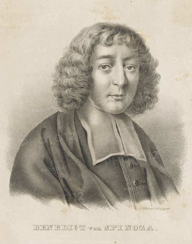 Portrait of Baruch Spinoza, c. 1830-1840. Creator: Küstner, Gottfried (1800-1864).