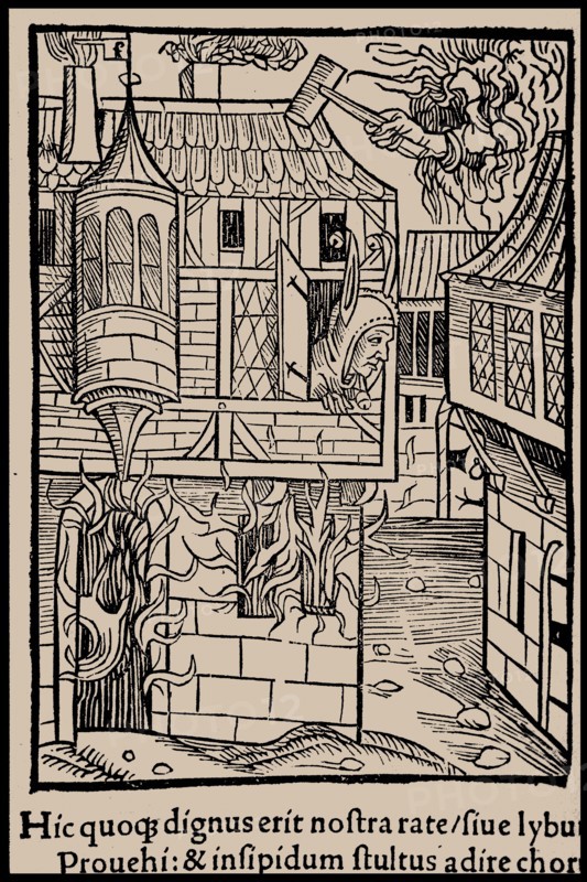 Illustration to the book "Ship of Fools" by Sebastian Brant, 1497. Creator: Anonymous.