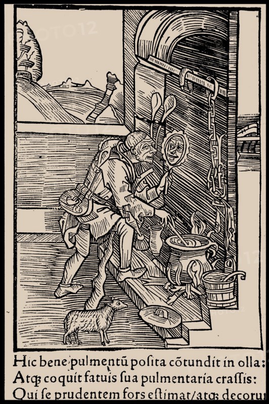 Illustration to the book "Ship of Fools" by Sebastian Brant, 1497. Creator: Anonymous.