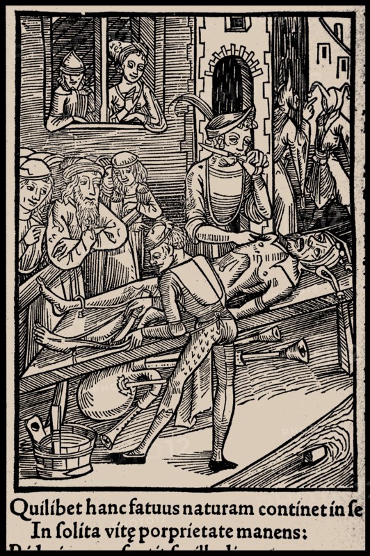 Illustration to the book "Ship of Fools" by Sebastian Brant, 1497. Creator: Anonymous.