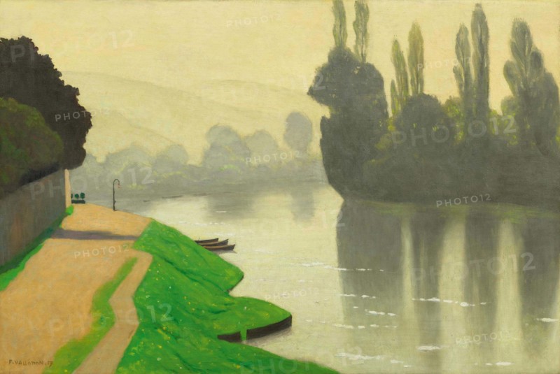 Morning Mist at Andelys, 1917. Creator: Vallotton, Felix Edouard (1865-1925).