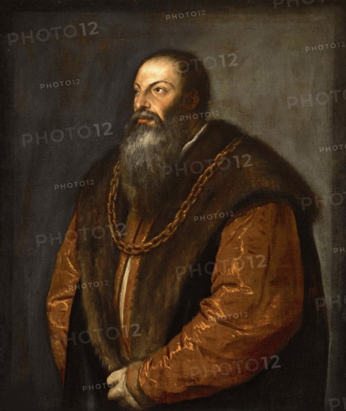 Portrait of Pietro Aretino, ca 1537. Creator: Titian (1488-1576).