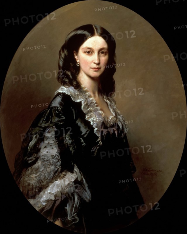 Portrait of Duchess Elizaveta Alexandrovna Baryatinskaya, née Princess Chernysheva (1826-1902), 1858 Creator: Winterhalter, Franz Xavier (1805-1873).