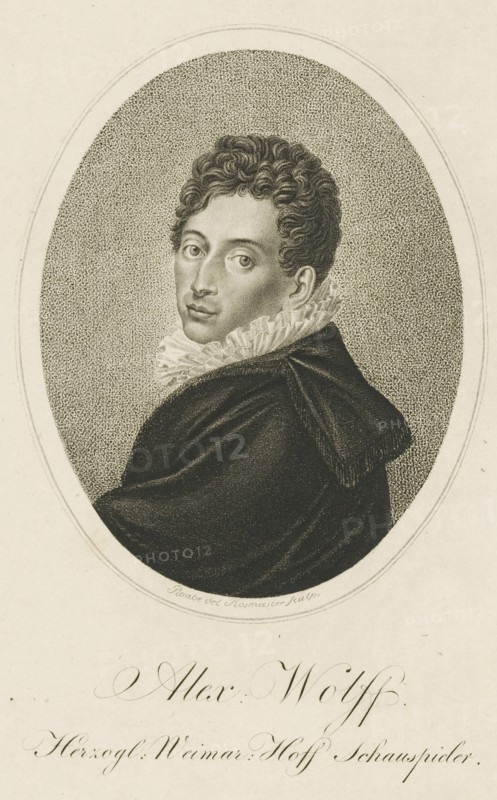 Portrait of Pius Alexander Wolff (1782-1828), ca 1820. Creator: Rossmaesler, Johann Adolf (1770-1821).