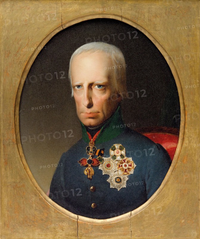 Portrait of Holy Roman Emperor Francis II (1768-1835), c. 1830. Creator: Anonymous.