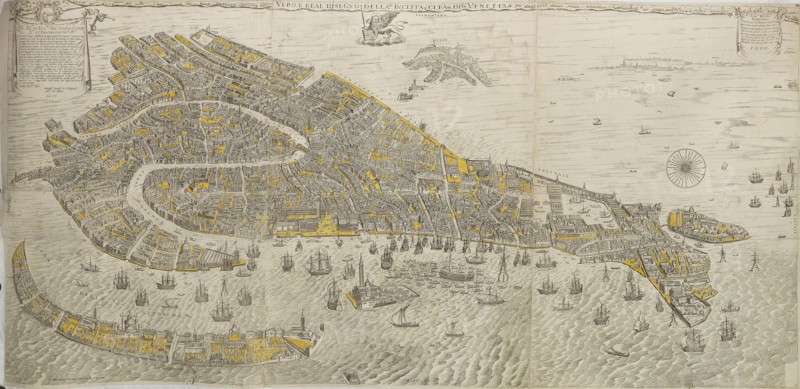 Vero e real disegno della inclita cita di Venetia. (Panorama of Venice) , 1676. Creator: Scolari, Stefano (active 1652-1691).