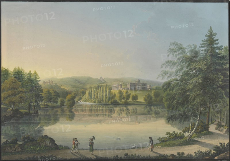 The Wilhelmshöhe Castle near Kassel, ca 1820. Creator: Bleuler, Johann Heinrich (1758-1823).