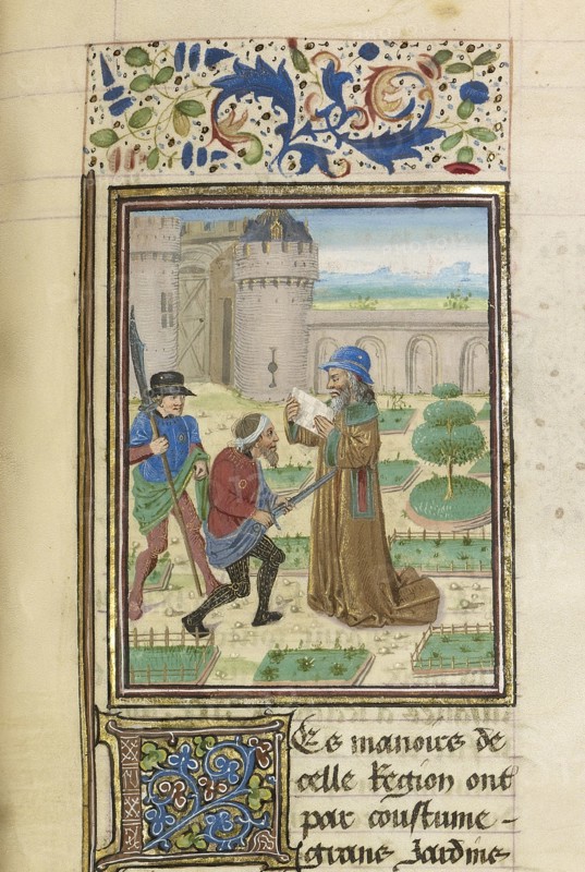 The Death of Parmenion, ca 1470-1475. Creator: Master of the Jardin de vertueuse consolation (active 1450-1475).