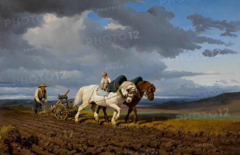The Ploughing, 1844. Creator: Bonheur, Rosalie (Rosa) (1822-1899).