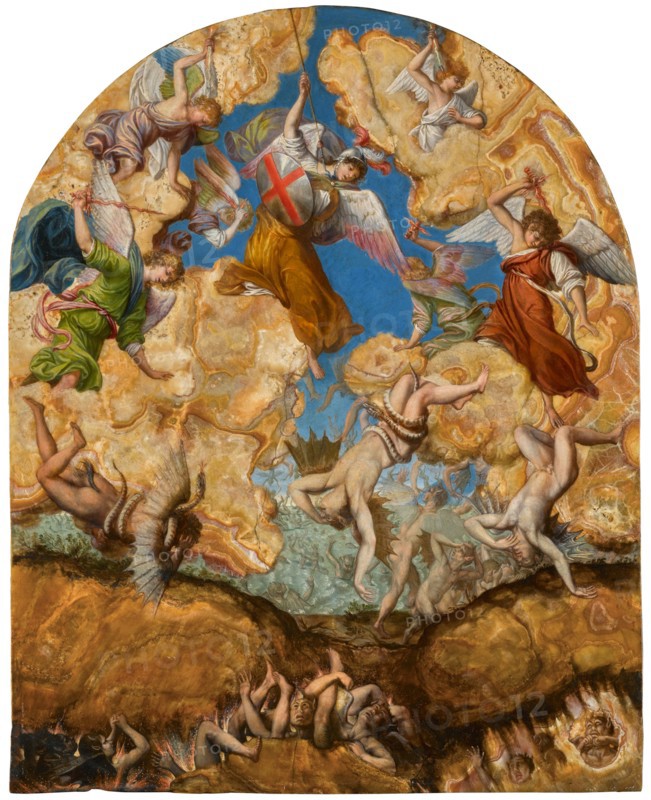 The Fall of the Rebel Angels, ca 1601. Creator: Gentileschi, Orazio (1563-1638).