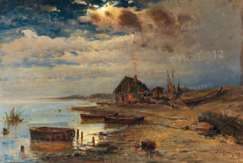 Evening Mood on the Baltic Sea Coast, 1907. Creator: Klever, Juli Julievich (Julius) von, the Elder (1850-1924).