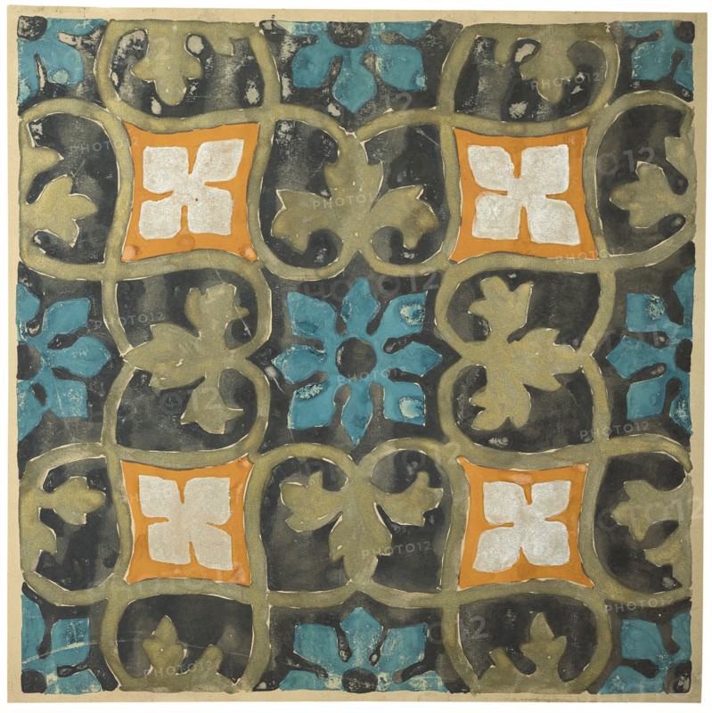 Textile design, Early 20th cen.. Creator: Bakst, Léon (1866-1924).