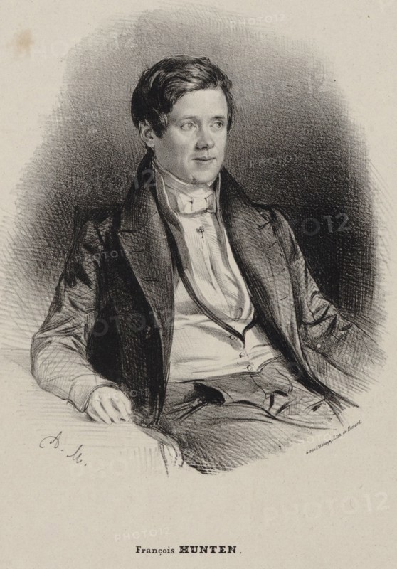 Portrait of the pianist and composer Franz Hünten (1793-1878). Creator: Maurin, Antoine (1793-1860).