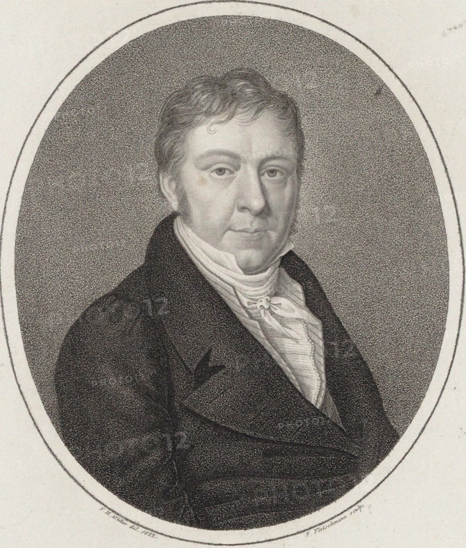 Portrait of Johann Nepomuk Hummel (1778-1837). Creator: Fleischmann, Friedrich (1791-1834).