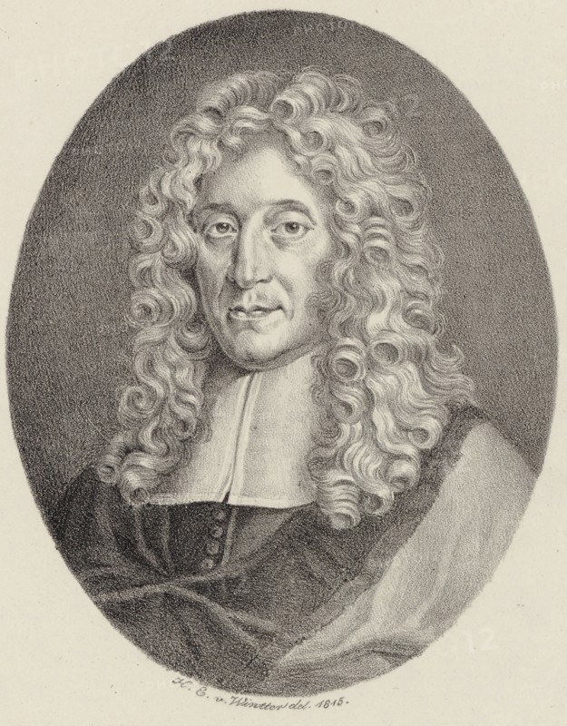 Portrait of the organist and composer Johann Kaspar Kerll (1627-1693) , 1815. Creator: Winter, Heinrich Eduard von (1788-1825).