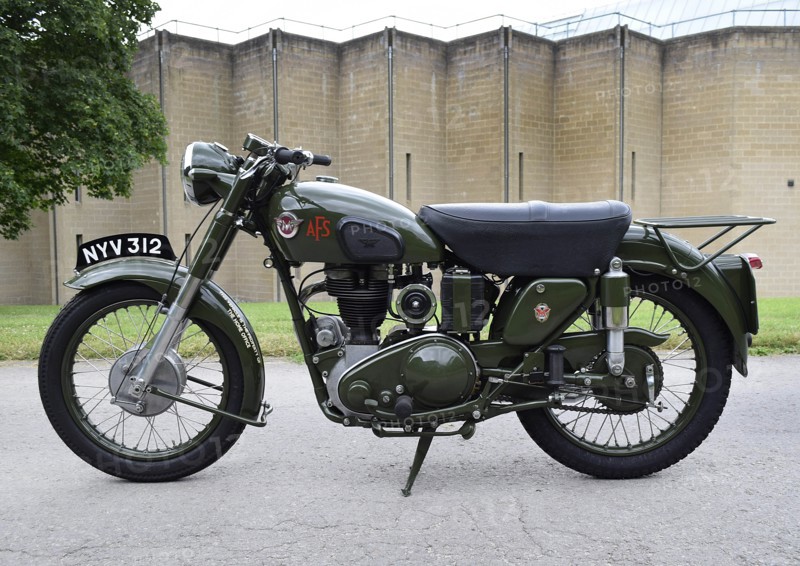 1954 Matchless G3 LS Auxiliary Fire Service motorcycle. Creator: Unknown.
