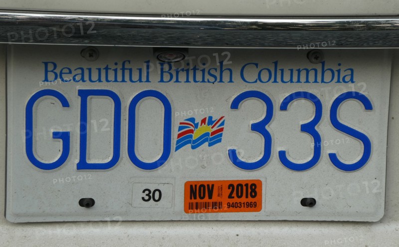 Car Registration plate, British Columbia, Canada. Creator: Unknown.