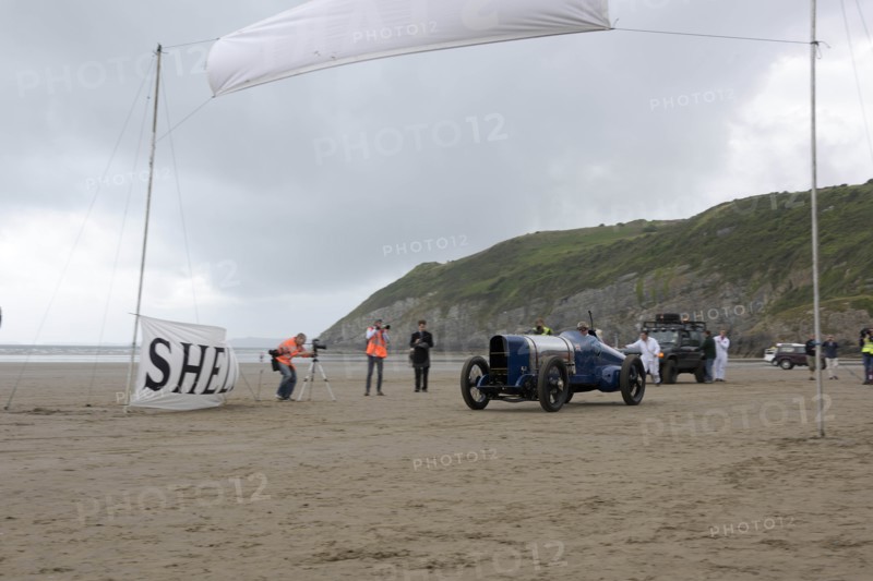 1925 Sunbeam 350 hp driven by Ian Stanfield at Pendine Sands 2015. Creator: Unknown.