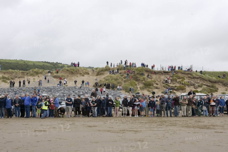 Spectators at Pendine sands July 2015, watching Sunbeam 350hp. Creator: Unknown.