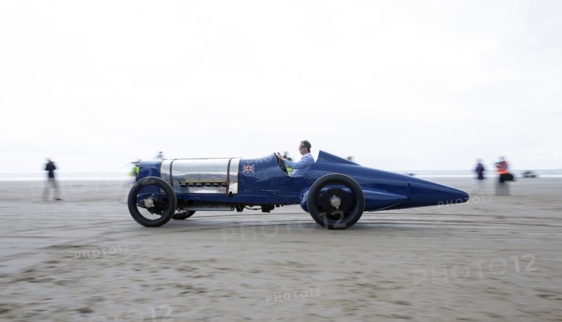 1925 Sunbeam 350 hp driven by Don Wales at Pendine Sands 2015. Creator: Unknown.