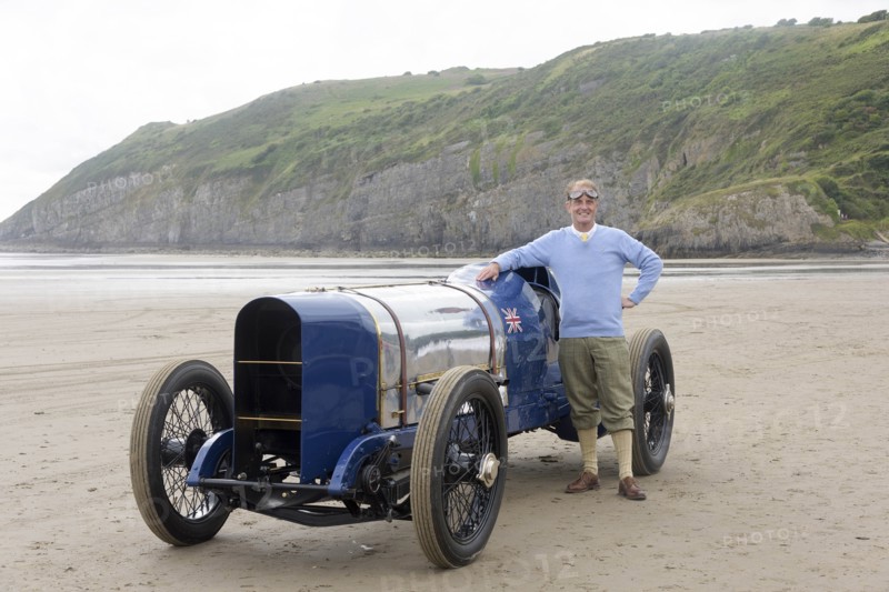 1925 Sunbeam 350 hp driven by Don Wales at Pendine Sands 2015. Creator: Unknown.