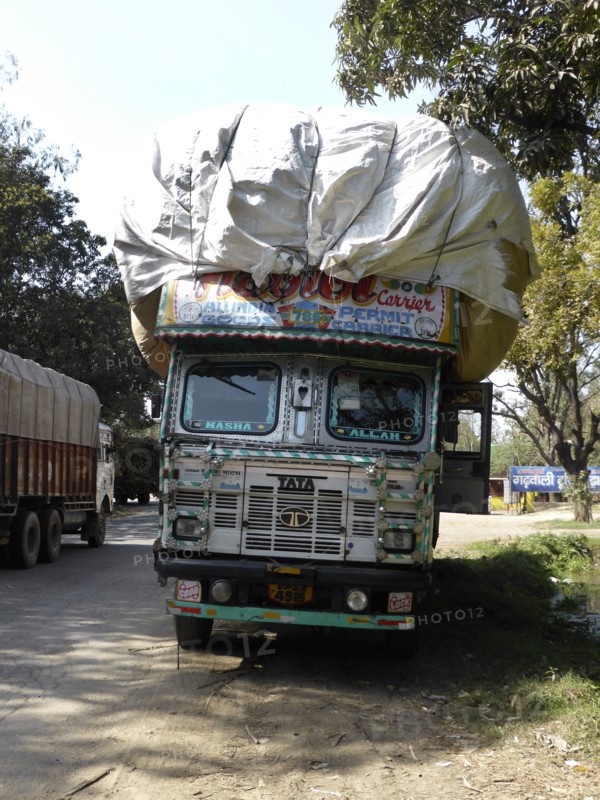 Tata truck with heavy load, India. Creator: Unknown.