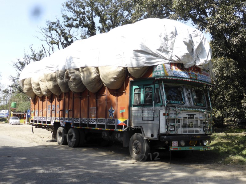 Tata truck with heavy load, India. Creator: Unknown.