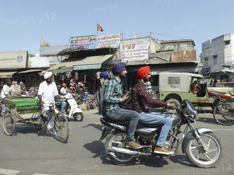 Busy street in Amritsar Punjab, India 2017. Creator: Unknown.