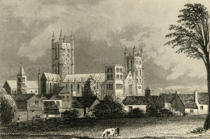 'Canterbury Cathedral, Kent', c1845.  Creator: Unknown.