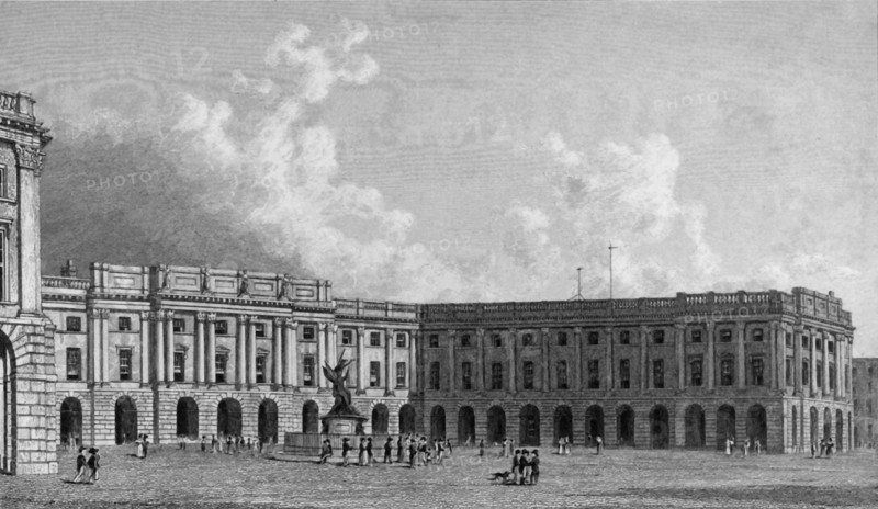 'The Exchange and Nelson's Monument, Liverpool', c1830s. Creator: Edward Francis.